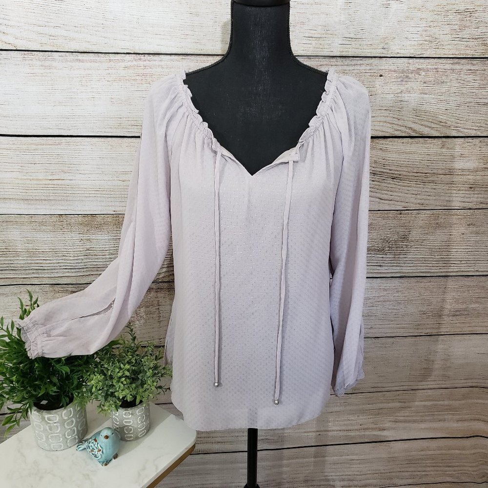 SKIES ARE BLUE LIGHT GRAY-LILAC TOP - SMALL